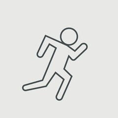 Running vector icon illustration sign