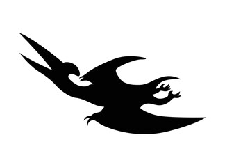 Dinosaur silhouette. Dino monsters icon. Shape of real animal. Sketch of prehistoric reptile. Vector illustration isolated on white. Hand drawn sketch © the8monkey