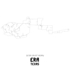 Era Texas. US street map with black and white lines.
