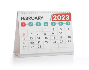 February 2023 Desk Calendar