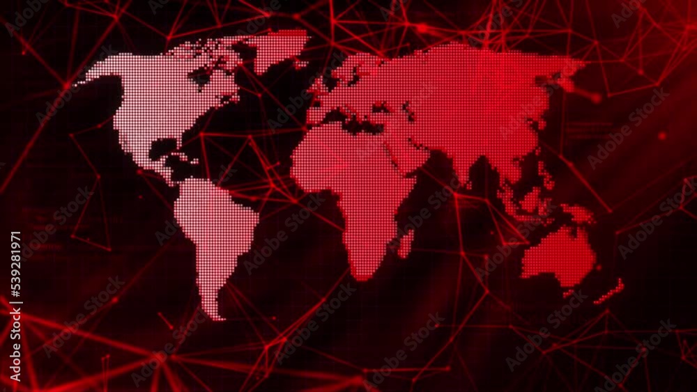 Poster red background with shadow. motion. dark transparent chart with emerging territory in abstraction.