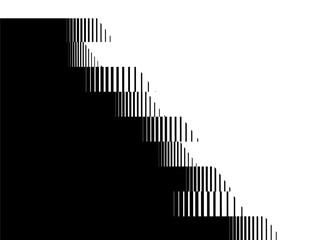 Smooth vector striped transition from black to white. Modern abstract background