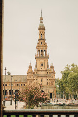 Naklejka na ściany i meble Spain, Seville 10-18-2022: the city seville in autumn