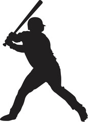 silhouette of a people plying baseball