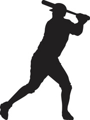 silhouette of a people plying baseball
