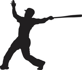 Fototapeta na wymiar silhouette of a people plying baseball