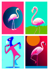 Flamingo Illustrationen
