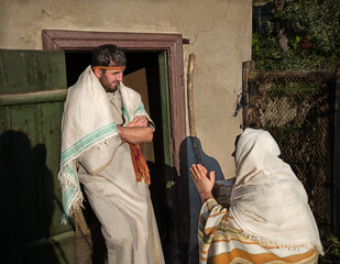The poor widow and the unrighteous judge. Biblical story