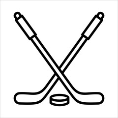 Hockey Icon Logo Design Vector Template Illustration Sign And Symbol Pixels Perfect