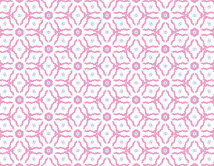 seamless pattern with pink flowers