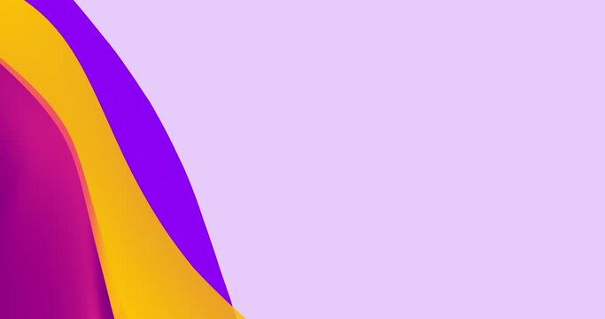 Flat banner multicolor with waves as ink paint. Fluid effect wallpaper