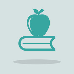 Apple on book icon