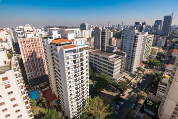 Fototapeta na wymiar View of Residential Buildings in Sao Paulo City