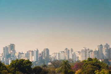 Fototapeta premium Sao Paulo Building Skyline View From the Park