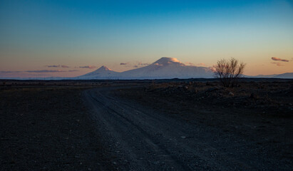 Fototapeta na wymiar Mount Ararat at sunset