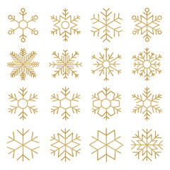 set of snowflakes