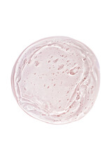 pink face mask gel swatch with bubbles, cosmetic textures, hair styling/ haircare/ skincare product smear, isolated png	