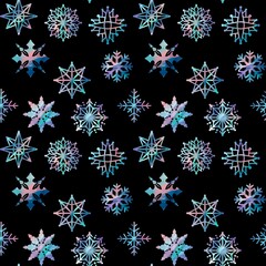 Winter seamless Noel snowflakes for wrapping paper and clothes print and kids and Christmas gifts