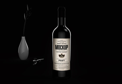 Red Wine Bottle in the Shadow