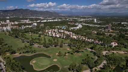 Bird's eye view of the Acapulco Diamante neighborhood in Mexico