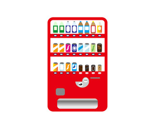 赤い自動販売機