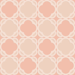 Pink beige embossed pattern in arabic style, oriental ornate seamless pattern for decoration illustration