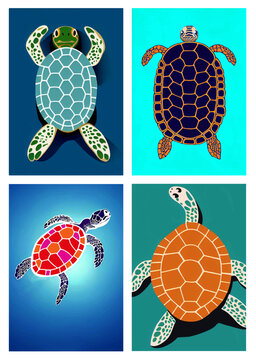 Schildkr&ouml;te Illustrationen
