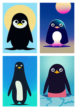 Pinguin Illustrationen 2