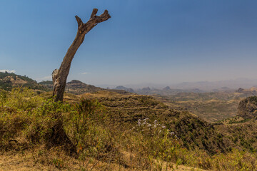 Mountain landscape near Kosoye village, Ethiopia