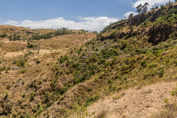 Fototapeta na wymiar View of mountains near Kosoye village, Ethiopia