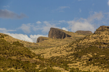 Fototapeta na wymiar Escarpment of Simien mountains, Ethiopia