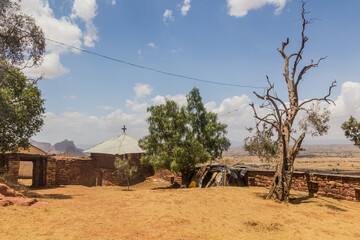 Grounds of Abuna Abraham Debre Tsion rock church in Tigray region, Ethiopia