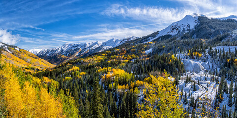 Autumn Snow Pano in the Red Mountains