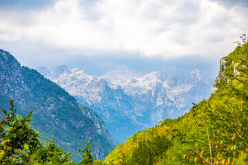 Valley in the albanian alps