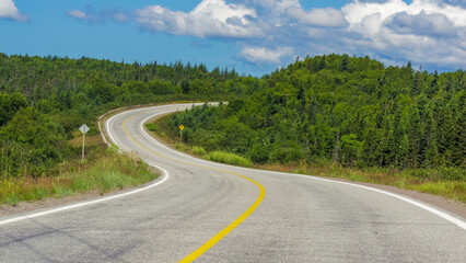 Fototapeta na wymiar Highway in Western Newfoundland - Route 460