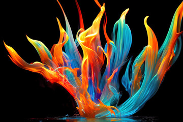 Fototapeta premium Abstract Fire and Water