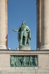 Francis II Rakoczi Statue in the Millennium Monument at Heroes Square - Budapest, Hungary