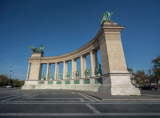 Right Colonnade of the Millennium Monument at Heroes Square - Budapest, Hungary