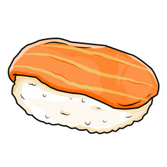 Salmon Sushi Illustration