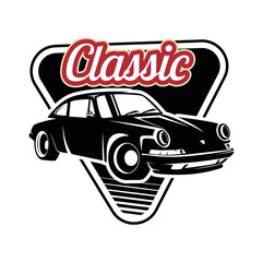 classic car logo in vector file