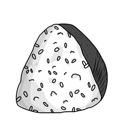 onigiri rice with seaweed