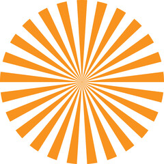 Orange sun burst or star burst effect.