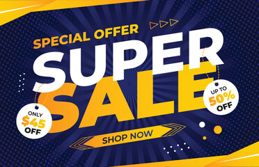 Super Sale Banner, Flyer And Poster template