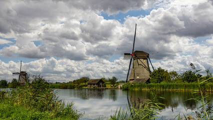 Windmill along a canal