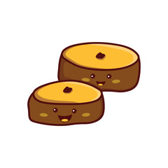 Cute Food logo design Vector