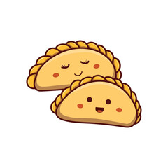 Cute Food logo design Vector