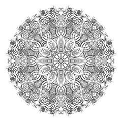 floral mandala pattern vector illustration