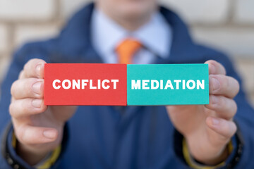 Concept of Conflict Mediation. Negotiation, arbitration. Business Mediator.