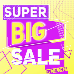 Super big sale, spesial offer Vector. Perfect for use on banners, design set elements, design assets and digital sales