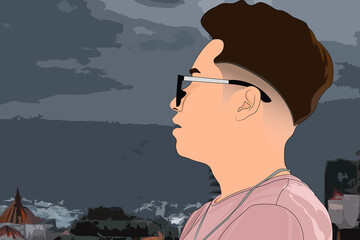 en la terraza de la ciudad